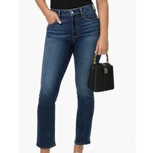 PAIGE Hoxton Ankle Denim Straight Jeans Dark Wash Cotton Stretch Blue Womens 31